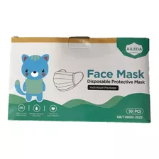 Máscara Infantil Kids Criança Desc Facial Tripla Clip 50 Und