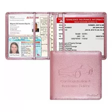 Soporte Para Registro Y Seguro De Automóvil, Estuche O...