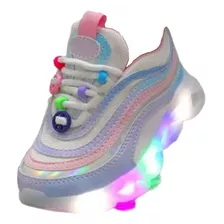 Tenis Zapato De Luces Casual Caracol Para Niñas