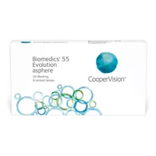 Lentes De Contato Biomedics 55 Evolution Grau Esférico -3.00 Miopia