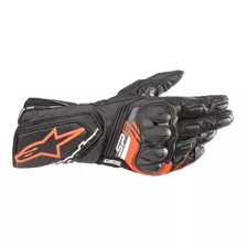 Luva Alpinestars Couro Sp-8 V3 Preta Vermelha Sp8 Tamanho 2xl/3g