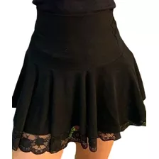 Falda Gótica Mujer Minifaldas Rotonda Falda Corta Punk Dama 