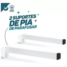 Suporte P/pia Bancada Prateleira Kit C/2 Mão Francesa Branco