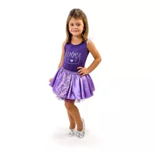 Vestido Tutu Infantil Princesa Sofia Luxo - Anjo Fantasias