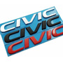 Emblema Negro Letras Civic 2016 2017 2018 2019 2020 2021