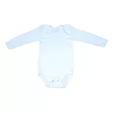 6 Pza Pañalero Blanco Manga Larga Para Bebe 0 A 24mese