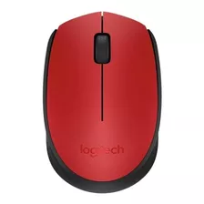 Logitech M170, Mouse Inalámbrico Cómodo Y Portátil, Rojo