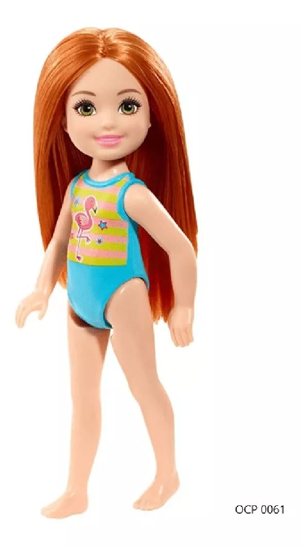 Boneca Barbie Ruiva Club Chelsea Praia Maio Da Mattel Gln72