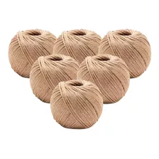 Kit 5 Rolo Fio Cordão Rami 2mm 200g Sisal Convite 180mt