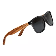 Anteojos De Sol Zebra Wood Classic Black Wayfarer Para ...