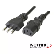 Cable Alimentacion 3 En Linea 1,5 Mt C45 - Netmak