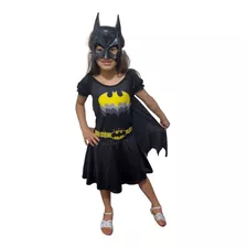 Fantasia Da Batgirl Infantil Vestido Com Mascara 
