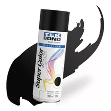 Tinta Spray Super Color Metálica 350ml Preto Tekbond