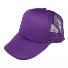 Gorra De Malla Publicitaria Unicolor Bordado Vinilo Textil 