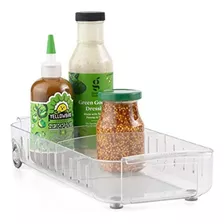 Youcopia Rollout Fridge Caddy, 6 Wide, Clear