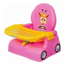 Cadeira Refeição Bebê Rosa Portátil Girafa Magic Toys