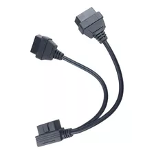 5pcs Right Angle Obd2 Splitter Y Cable Male Splitter To 2 Fe