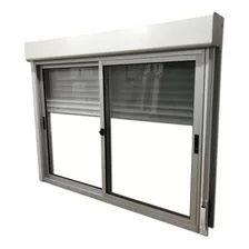 Ventana De Aluminio Con Cortina De Pvc 150x120 Cm Serie 25 !