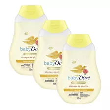 Kit 3 Shampoo Glicerina Baby Dove Hidratação 400ml