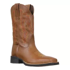 Bota Masculina Marrom Bico Quadrado Cow Way 33287