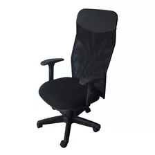Cadeira Executiva Em Tela Giratória Wide Braço Regulável Cor Preto Material Do Estofamento Tecido