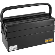 Caja De Herramientas Tipo Acordeón Con 5 Cajones, 40 Cm, 25 Kg, Color Negro