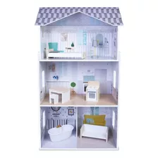 Casa De Madera Emma Kids House Lala 8 Muebles 95x57x27