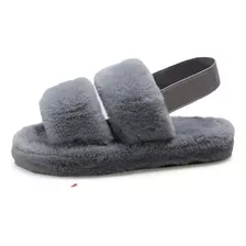 Chalas Pantuflas De Mujer Fluffy Peludas (varios Colores)