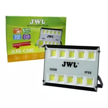 Reflector Led Cob Ultradelgado C/agua 300w Luz Blanca Jwj Color De La Carcasa Negro Color De La Luz Blanco Frío