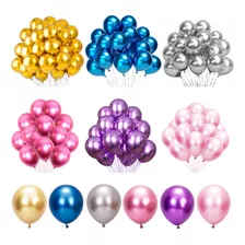 Balão Bexiga Metalizado Premium Várias Cores N°10 C/25 Und