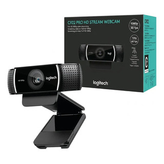Logitech C922 Pro Stream, Webcam Ideal Streaming Con Trípode Color Negro