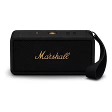 Parlante Marshall Middleton Portátil Con Bluetooth Waterproof Black And Brass 110v/220v 