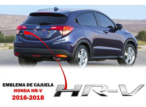 Emblema Cajuela Honda Hr-v 2016-2018 Foto 3