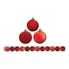 Kit 12 Bolas Para Arvore De Natal Decoração Vermelha 5cm