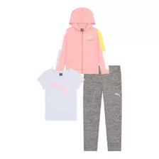 Calentador De Niña Puma (chompa, Pantalon Y Camiseta)