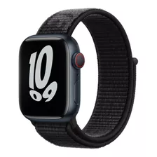 Pulseira Para Apple Watch Nylon Loop Sport Nike Preto