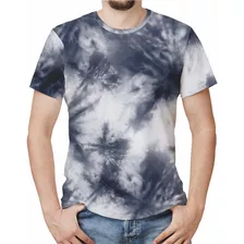 Camiseta/camisa Tie Dye Sublimação Suplex Cinza