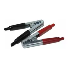 Pinza Cocodrilo Clip Bateria 200 Amp Rojo Negro Blister X4