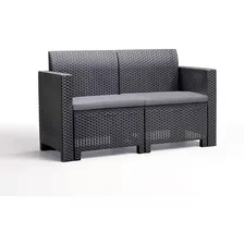 Sofa 2 Cuerpos Simil Rattan Interior Exterior. Myshopuruguay