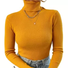 Cacharrel Blusa Trico Lã Feminina Canelada Inverno Promoção