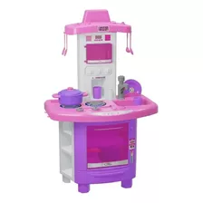 Kit Cozinha Fogão Infantil De Brinquedo Completa Cor Rosa