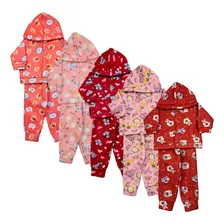 Kit 5 Conjunto Inverno Soft Infantil Roupa De Frio Menina