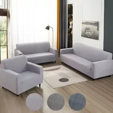 Funda Protectora Elástica Ajustable Para Sillones 3 Piezas