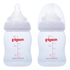 Biberón Pigeon Peristálticplus Boca Ancha 160ml Pack X 2