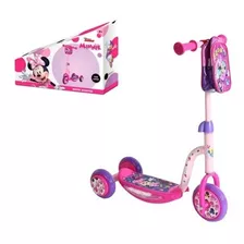 Super Scooter Con Luces Y Bolsito Minnie Color Rosa