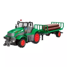 Tractor A Control Remoto Incluye Zorra Y Troncos