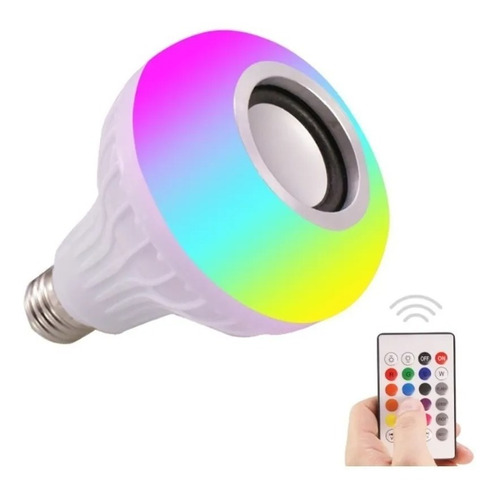 Lampara Led Bluetooth Parlante Rgb + Control Remoto