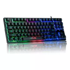 Teclado Mecanico Gamer Por Cable Usb | Negro / Chonchow