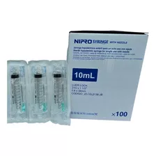 Jeringa 10 Ml Con Aguja Luer Lock 21g X 1 1/2 De Nipro