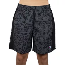 Short Champion Marble Hombre Moda Negro